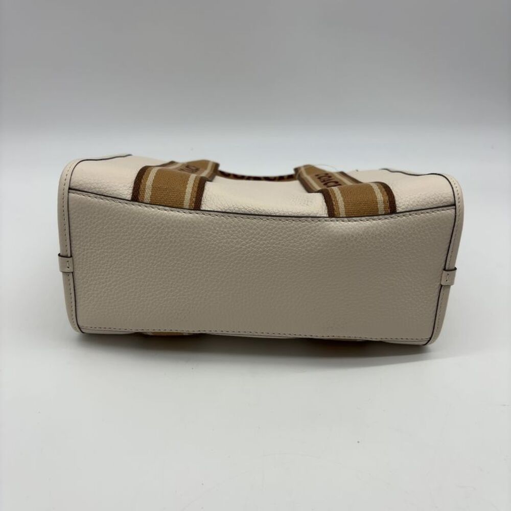 Coach White Tote with Tan Straps - Picture 4 of 5